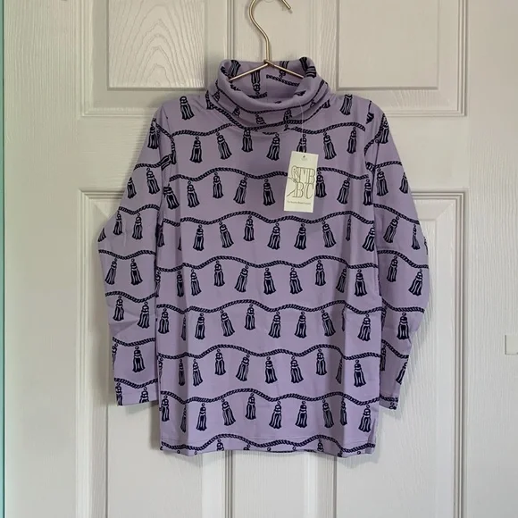 The Beaufort Bonnet Company Miss Todd Tassel Turtleneck Long Sleeve Shirt Girls - Picture 2 of 7